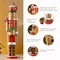 Set of 3 Wooden Christmas Green Brush Tree & Gingerbread Man & Elf Dog Nutcrackers